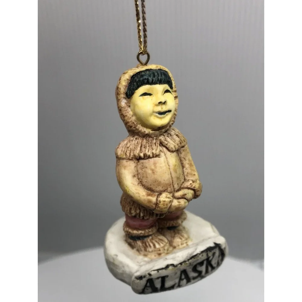 Rare 1988 Jackson Pacific Alaska Eskimo Child Ornament‎ 2.5